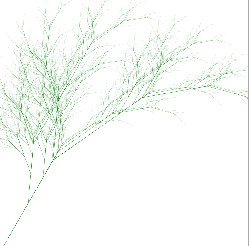 line fractals - fractal plant