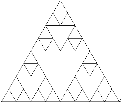 line fractals - sierpinski triangle